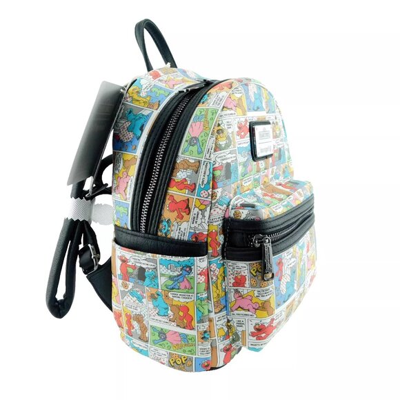 New SESAME STREET Loungefly Cartoon Strip Pop Art Backpack Bag main image 4
